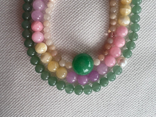 Handmade beaded necklaces with natural gemstones by elsket Brisbane
